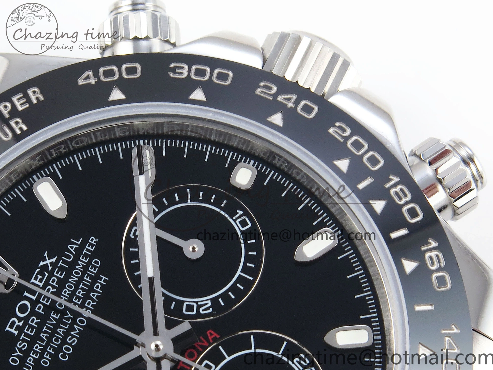 1225 Premium DAYTONA 116519 SS OMF BEST EDITION BLACK DIAL ON OYSTERFLEX STRAP A7750 (SLIM MOVEMENT) 1788